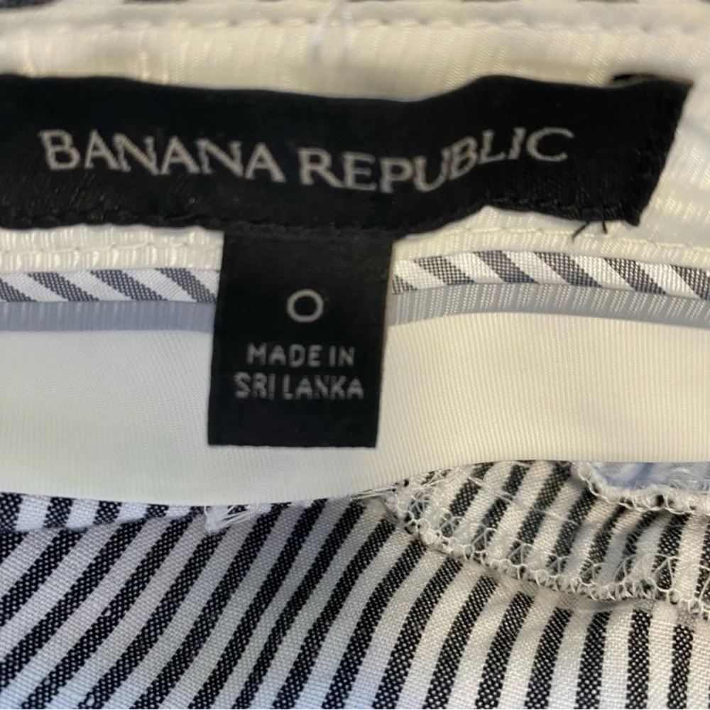 Banana Republic - Logan Stripe Linen Pant - 0 - Sri Lanka